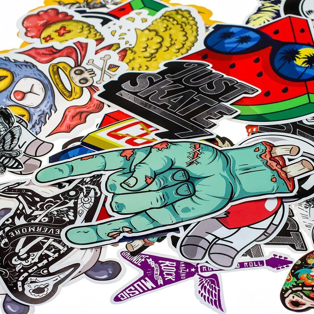 100x 10x10cm sticker deal