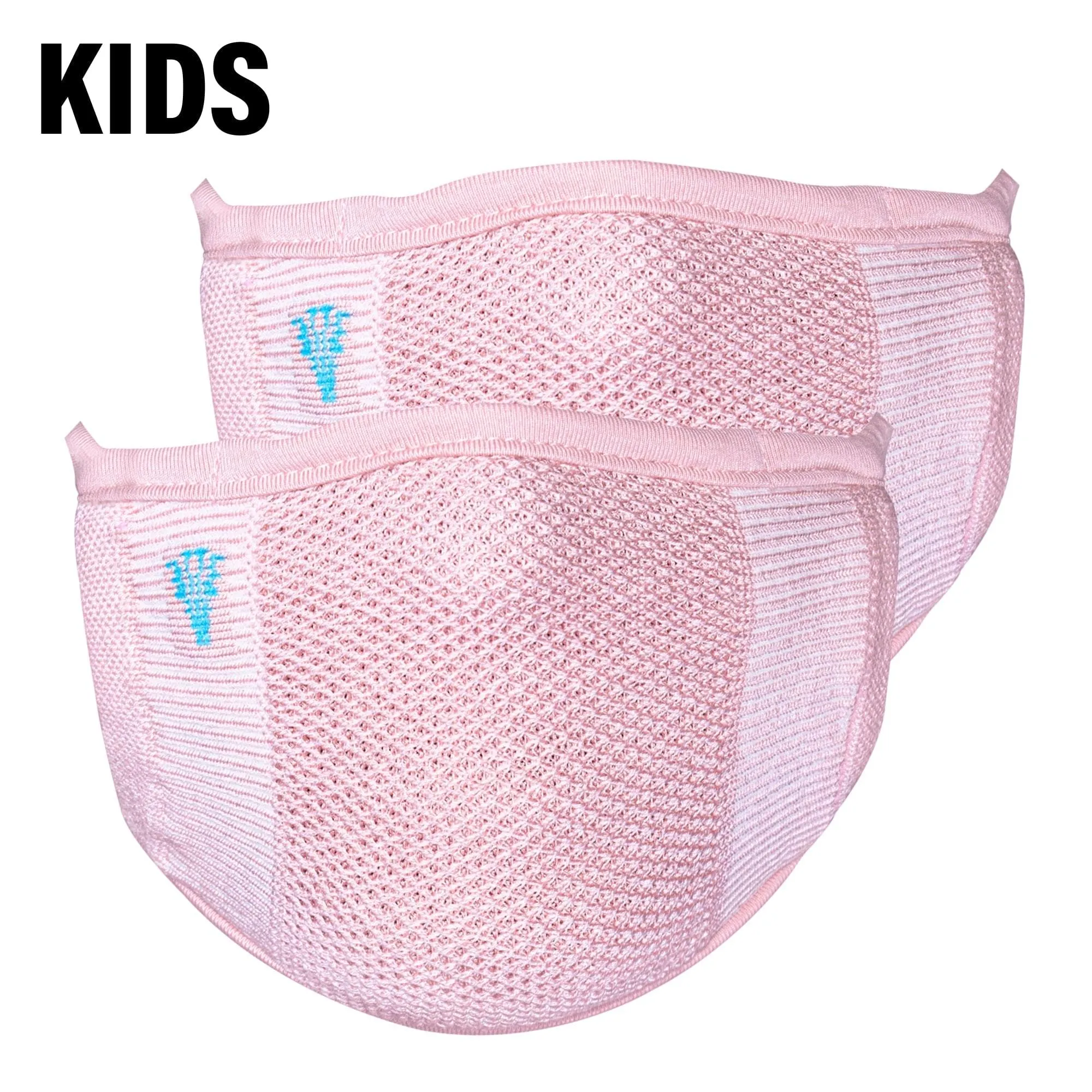 2-Layer Anti-Bacterial Protection Mask for Kids, Fashion Coloured -Size - Small (3-7 Yrs) - Pack of 2