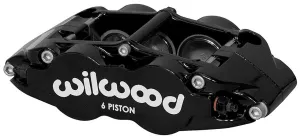 6-Piston Dust Seal Caliper, 1.62/1.12/1.12" Pistons, 1.10" Disc WB120-14436-BK