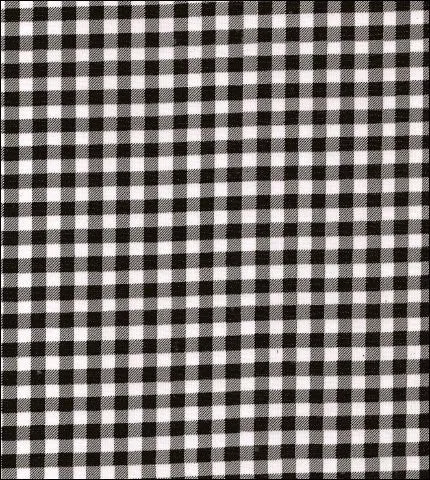 68" Round Oilcloth Tablecloth in Gingham Black