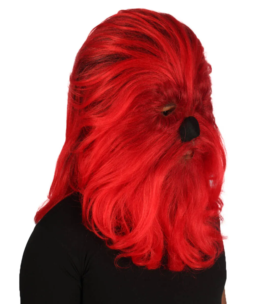 Adult Unisex Warrior Ape Gorilla Mask Wig | Perfect for Halloween | Breathable Synthetic Fiber