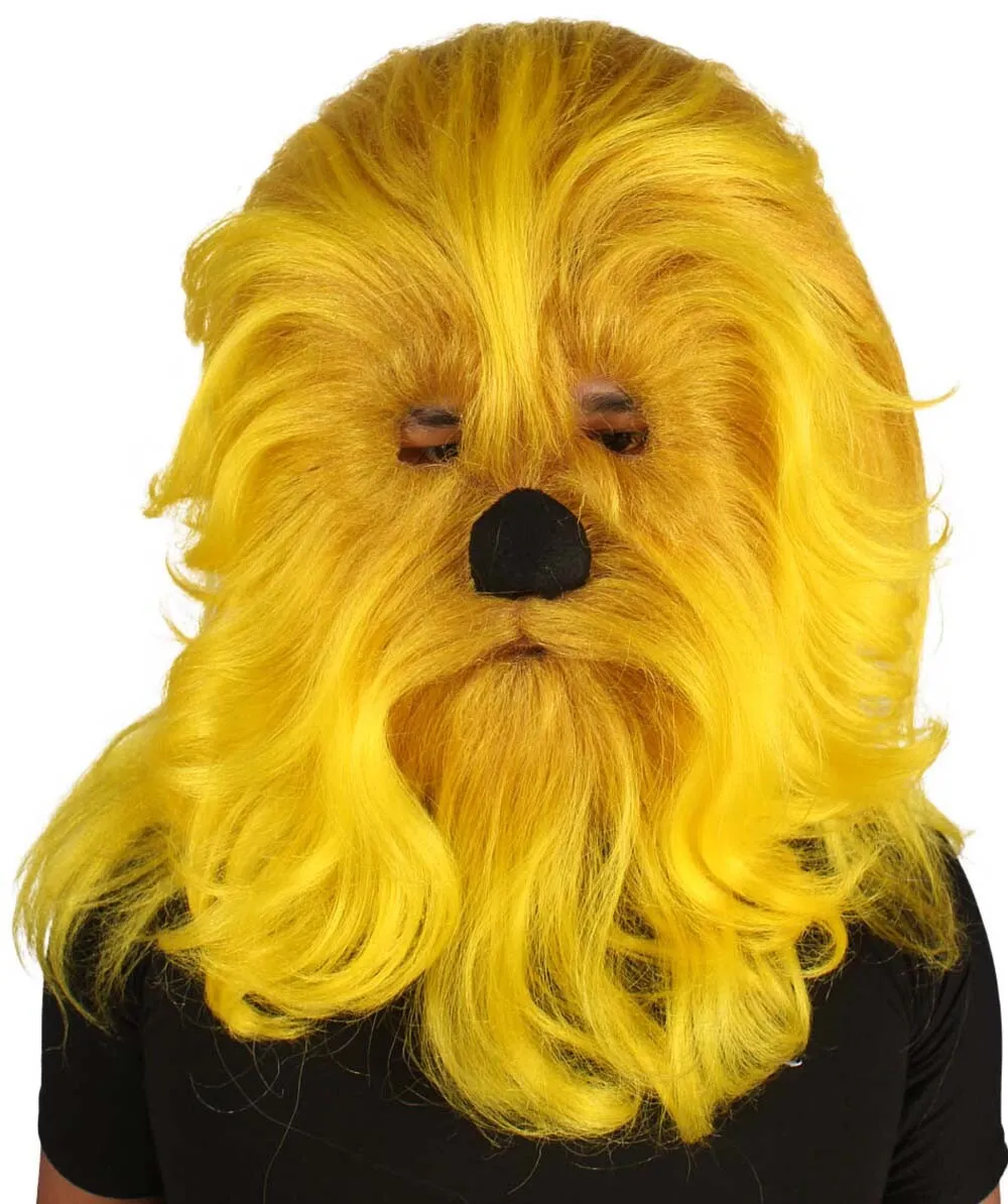 Adult Unisex Warrior Ape Gorilla Mask Wig | Perfect for Halloween | Breathable Synthetic Fiber