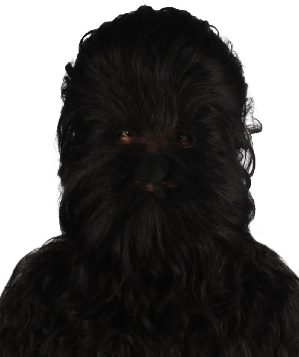 Adult Unisex Warrior Ape Gorilla Mask Wig | Perfect for Halloween | Breathable Synthetic Fiber