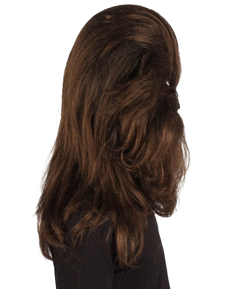 Adult Unisex Warrior Ape Gorilla Mask Wig | Perfect for Halloween | Breathable Synthetic Fiber