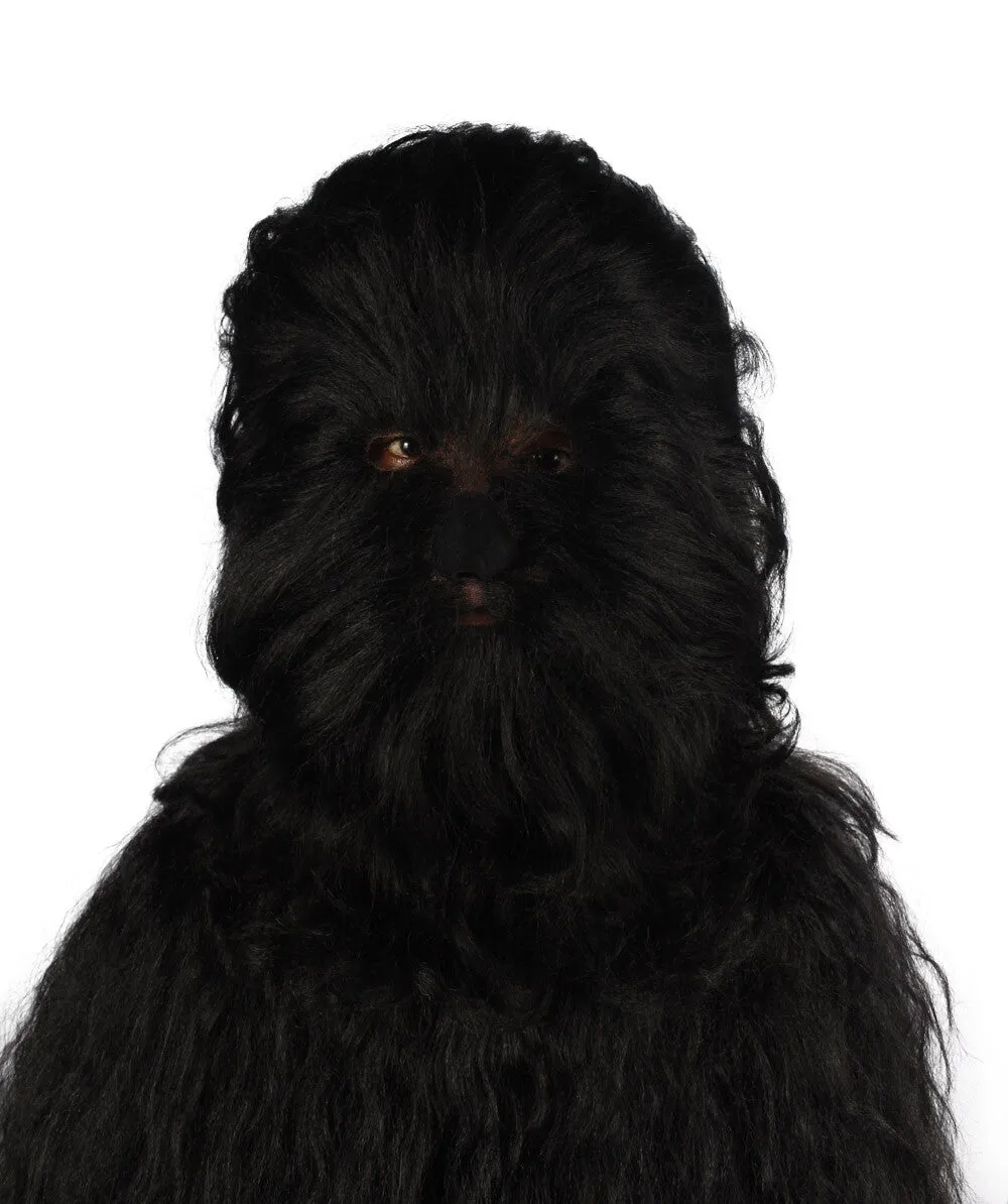 Adult Unisex Warrior Ape Gorilla Mask Wig | Perfect for Halloween | Breathable Synthetic Fiber