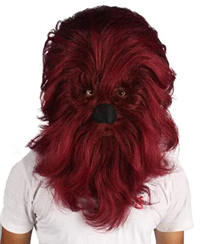 Adult Unisex Warrior Ape Gorilla Mask Wig | Perfect for Halloween | Breathable Synthetic Fiber