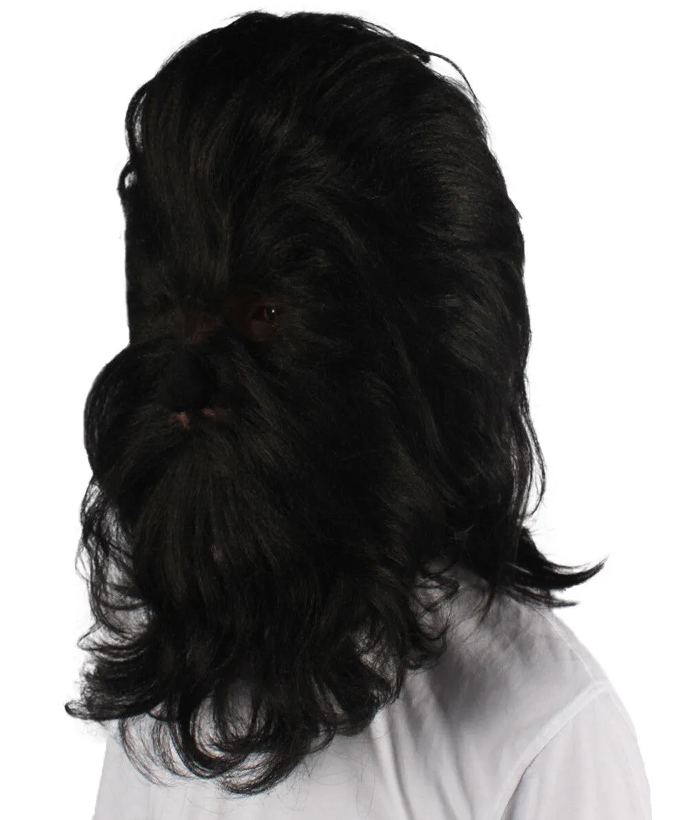 Adult Unisex Warrior Ape Gorilla Mask Wig | Perfect for Halloween | Breathable Synthetic Fiber