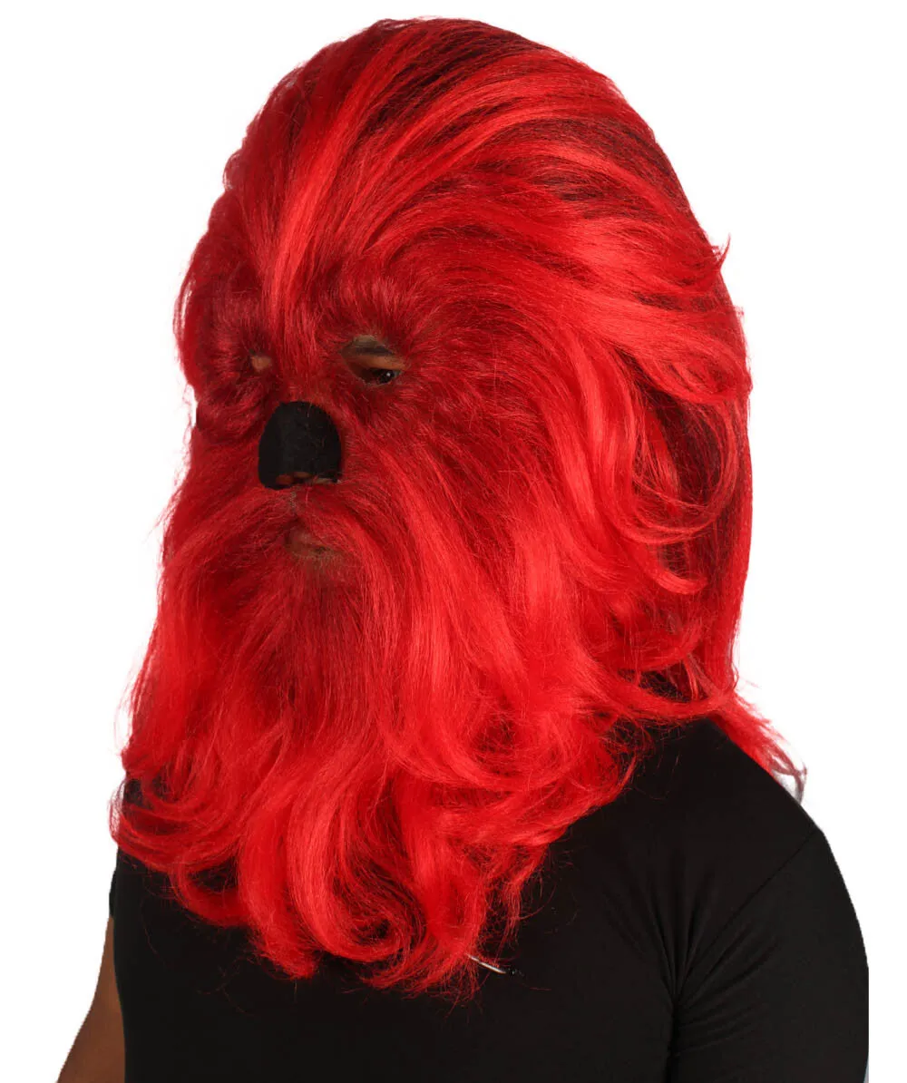 Adult Unisex Warrior Ape Gorilla Mask Wig | Perfect for Halloween | Breathable Synthetic Fiber