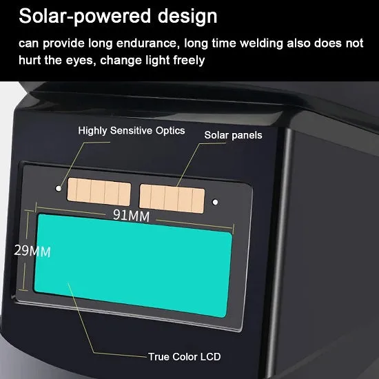 Amazing Innovation Revolutionary Welding Helmet Mask Solar Automatic Dimming Large View High Temperature Resistant