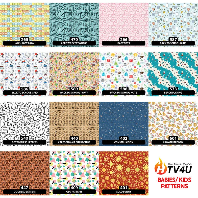 Babies / Kids Puff Patterned HTV (18.5" x 12")