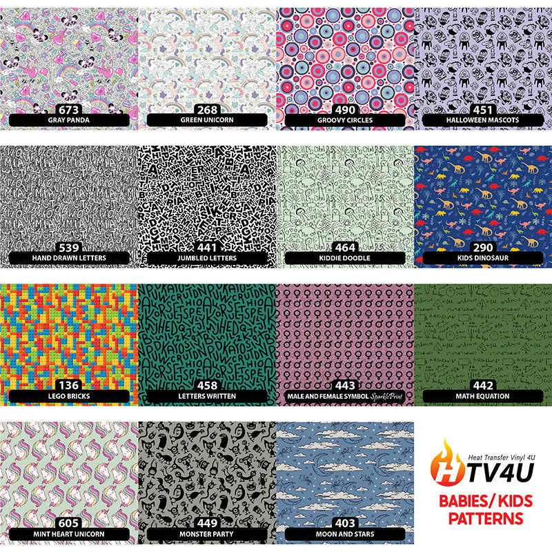 Babies / Kids Puff Patterned HTV (18.5" x 12")