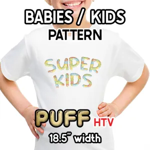 Babies / Kids Puff Patterned HTV (18.5" x 12")