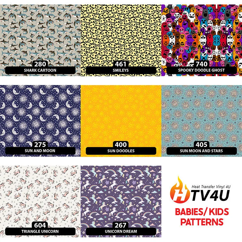 Babies / Kids Puff Patterned HTV (18.5" x 12")