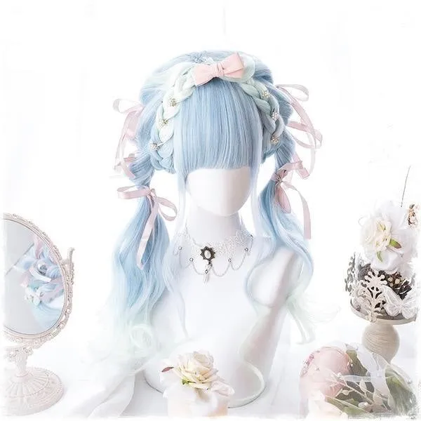 Baby Blue Wavy Wig