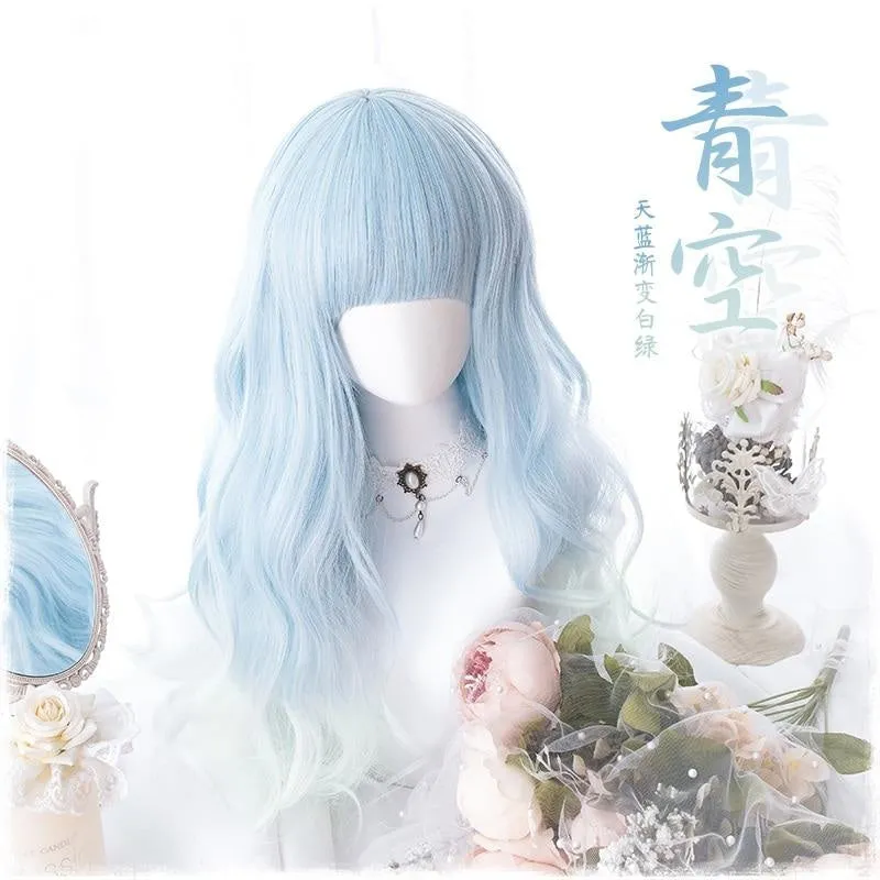 Baby Blue Wavy Wig