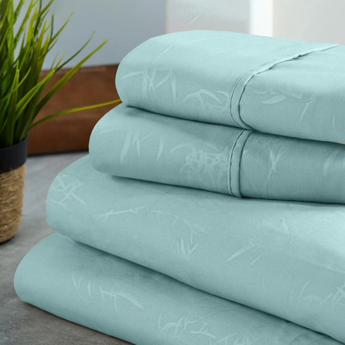 Bamboo Leaf Embossed Sheet Sets