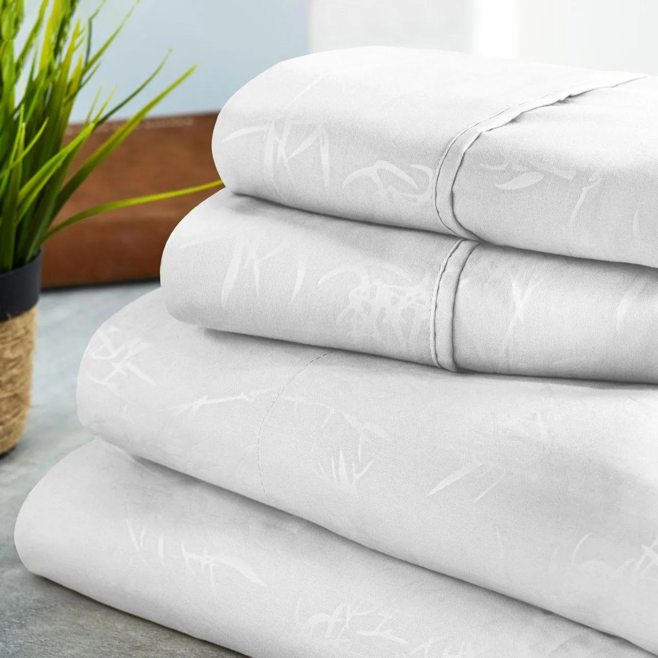 Bamboo Leaf Embossed Sheet Sets