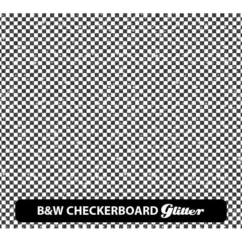 Black & White Glitter Patterned HTV (12" x 12")