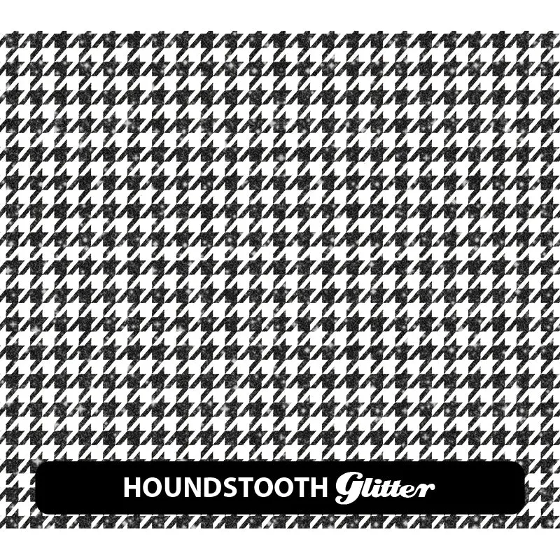 Black & White Glitter Patterned HTV (12" x 12")