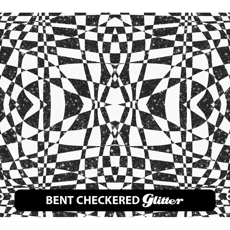 Black & White Glitter Patterned HTV (12" x 12")