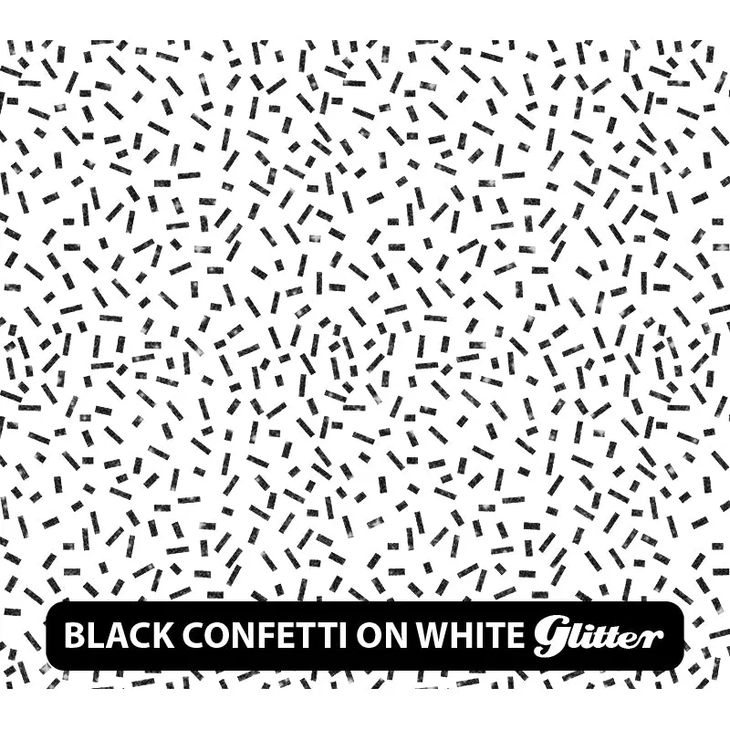 Black & White Glitter Patterned HTV (12" x 12")