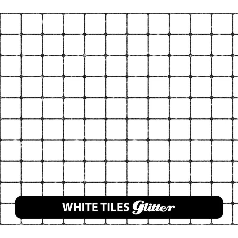 Black & White Glitter Patterned HTV (12" x 12")