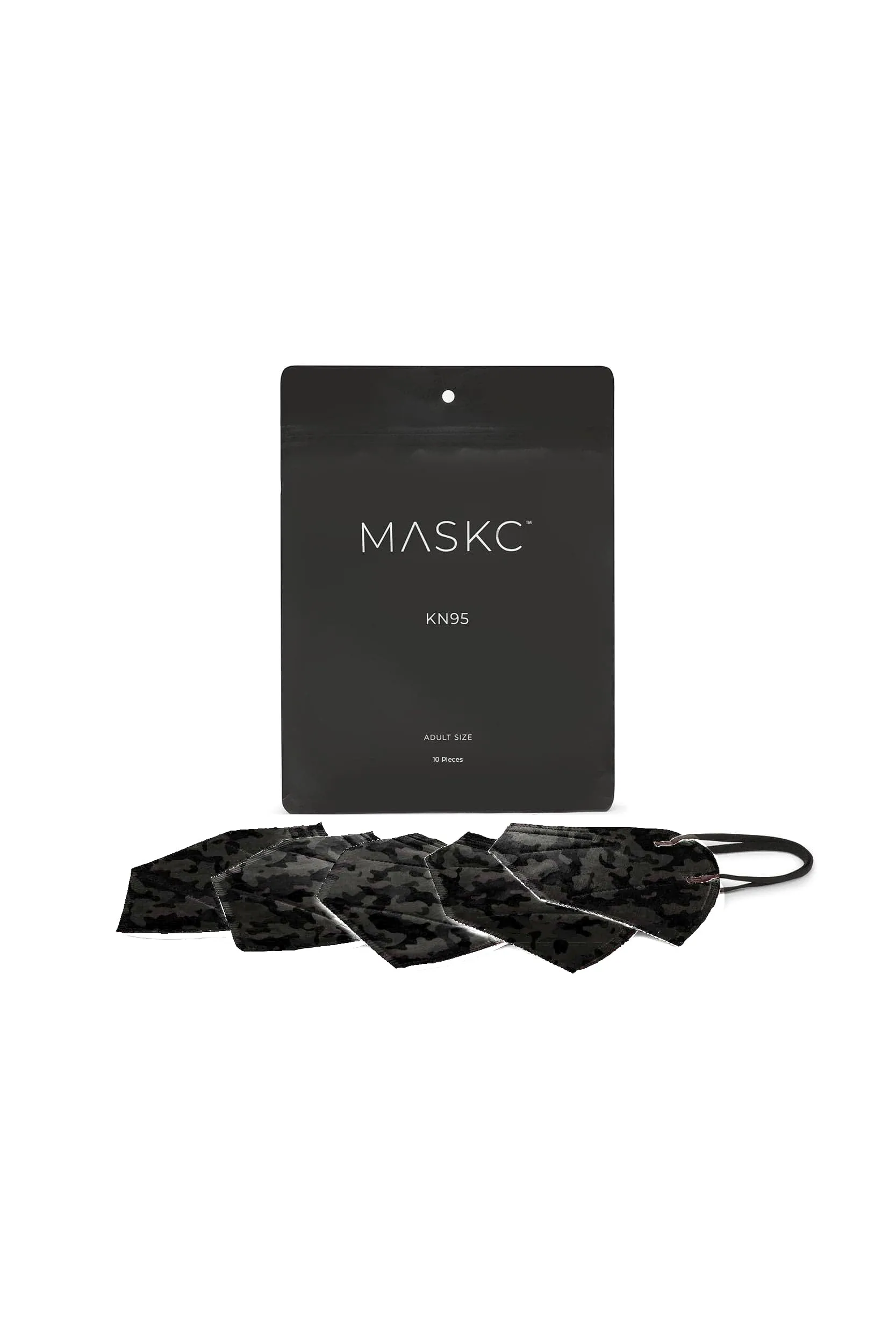 Black Camo KN95 Face Masks - 10 Pack