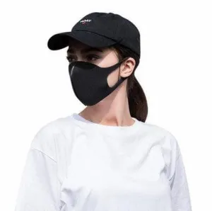 Black Cotton Anti-Bacterial, Breathable Face Mask