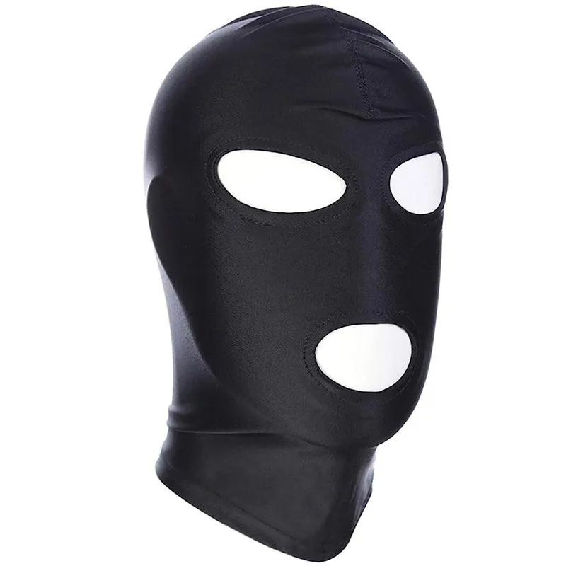 Black Face Mask Open Eye Mouth Adult