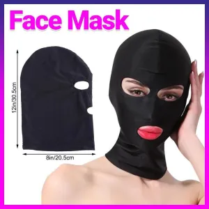 Black Face Mask Open Eye Mouth Adult