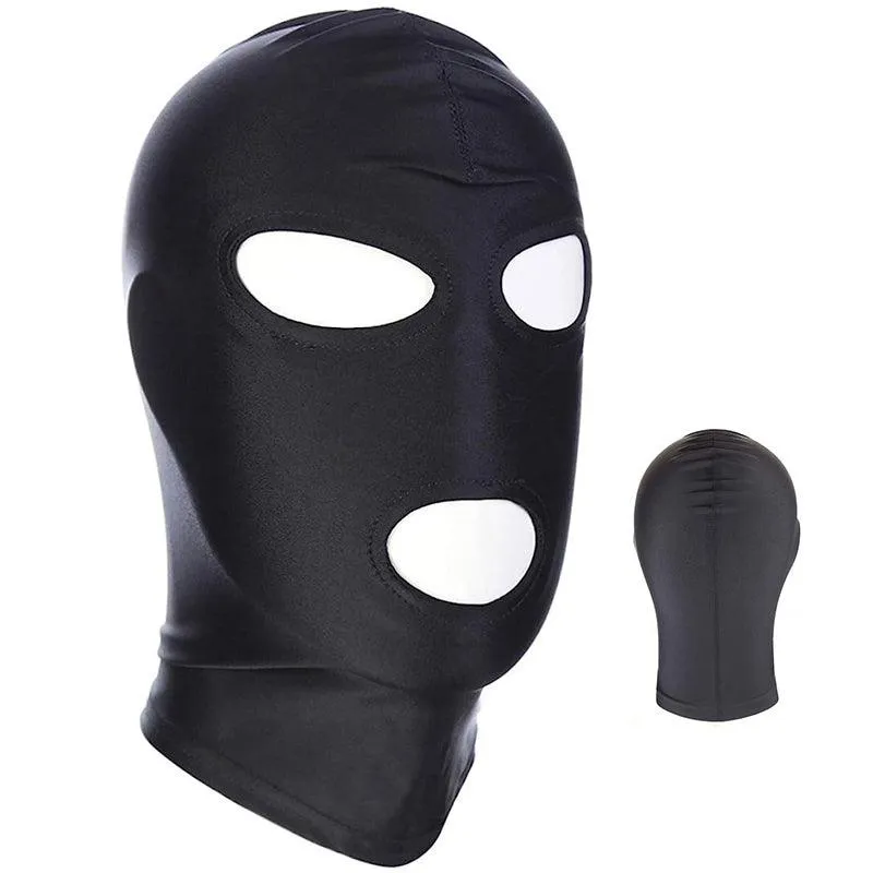 Black Face Mask Open Eye Mouth Adult