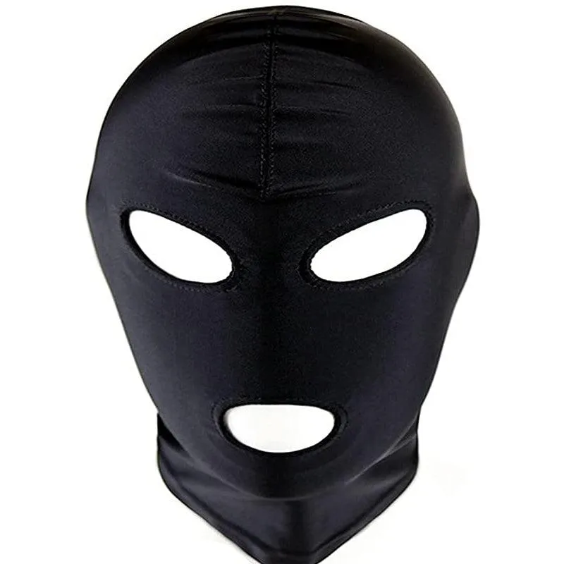 Black Face Mask Open Eye Mouth Adult