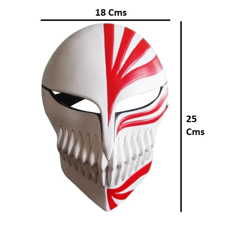 Bleach Ichigo Kurosaki | Red Face Mask |Cosplay | 23 Cms |