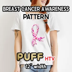 Breast Cancer Awareness Puff Patterned HTV (12" x 12")