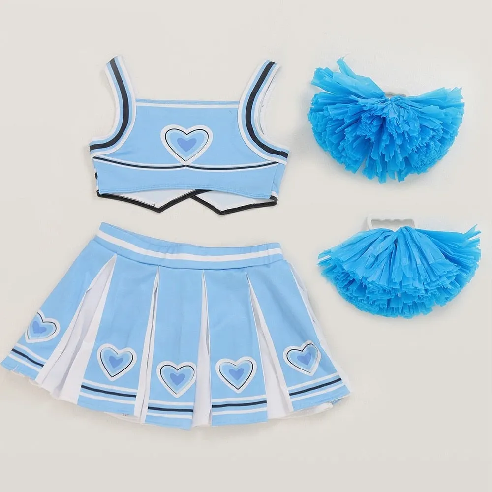 Bubbles Blue Cheerleader Costume Set