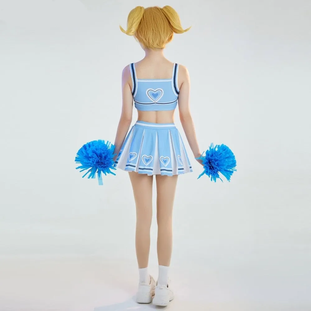 Bubbles Blue Cheerleader Costume Set