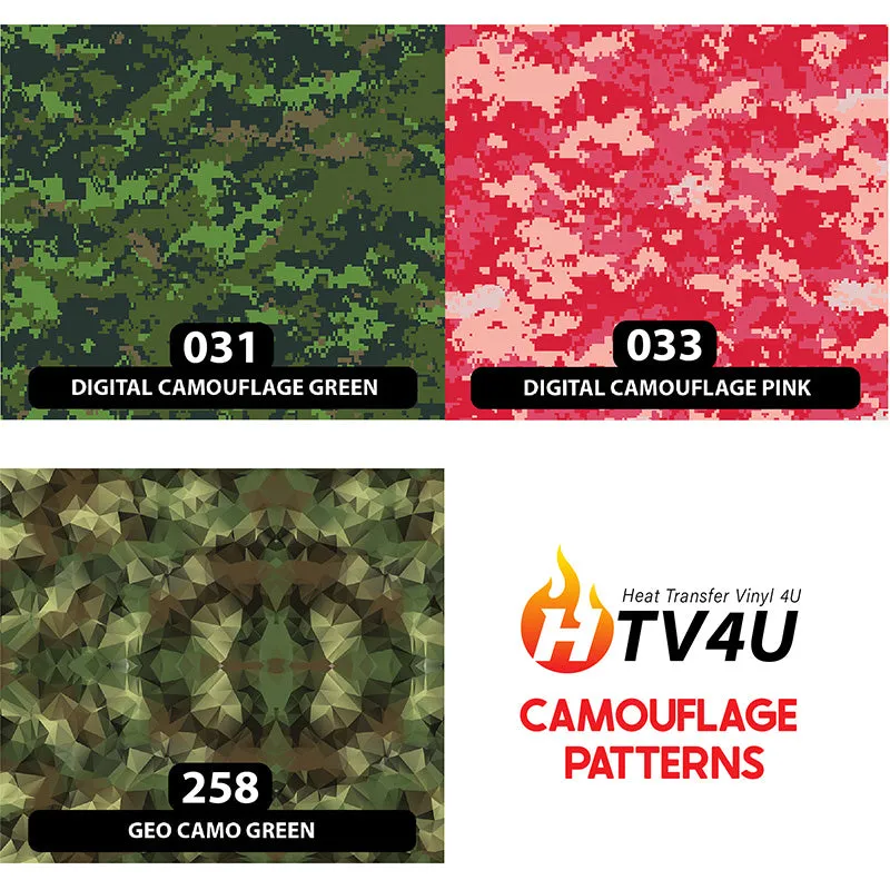 Camouflage Puff Patterned HTV (12" x 12")