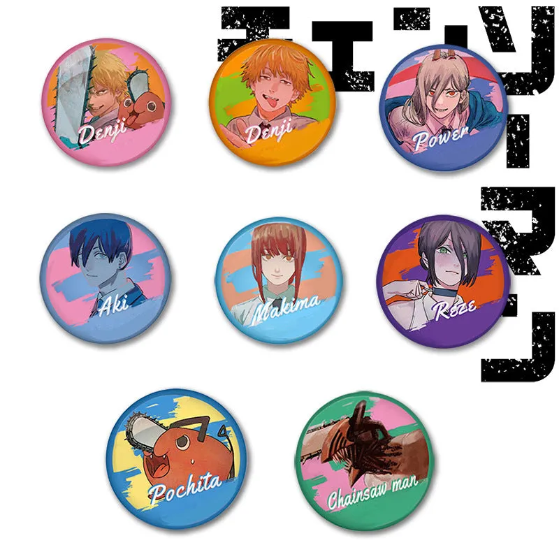 Chainsaw Man Character Style Pins