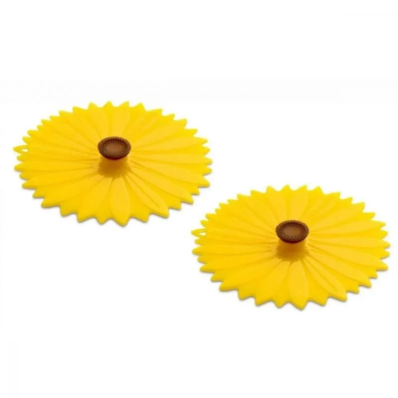 Charles Viancin Silicone Sunflower Drink Cover Set of 2