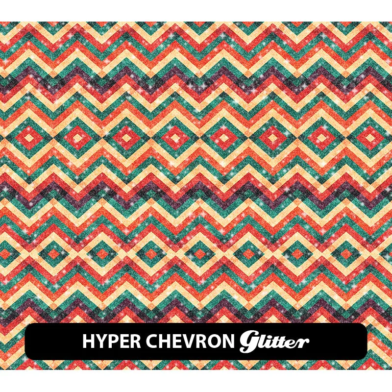 Chevron Glitter Patterned HTV (12" x 12")