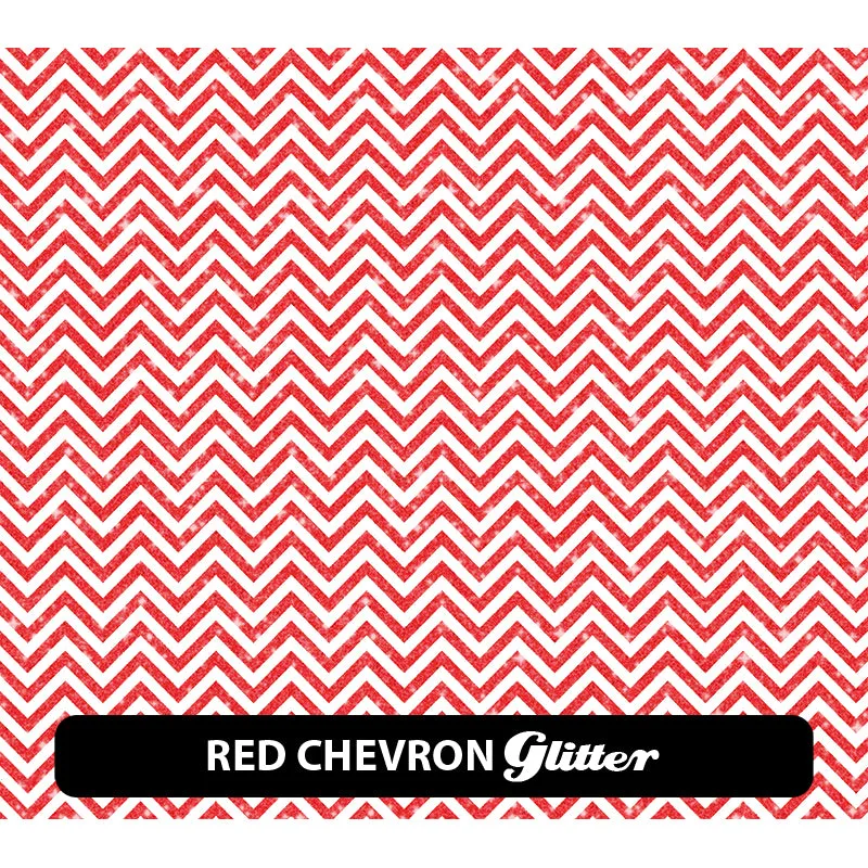 Chevron Glitter Patterned HTV (12" x 12")