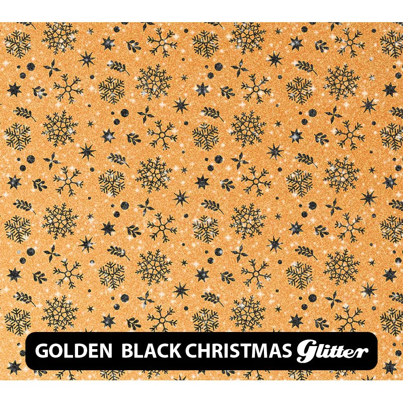 Christmas Glitter Patterned HTV (12" x 12")