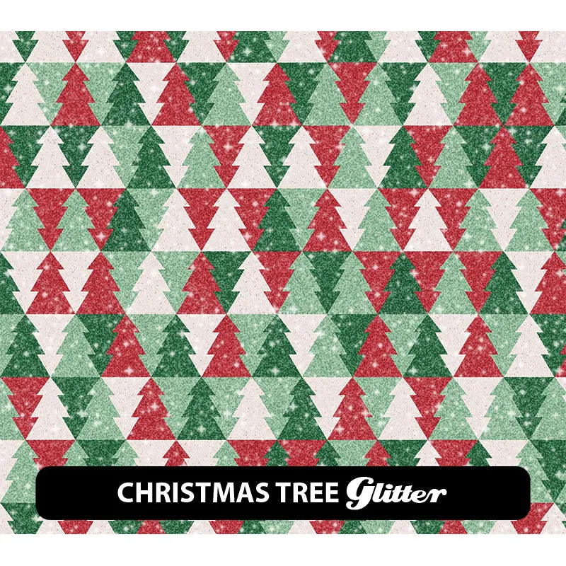 Christmas Glitter Patterned HTV (12" x 12")