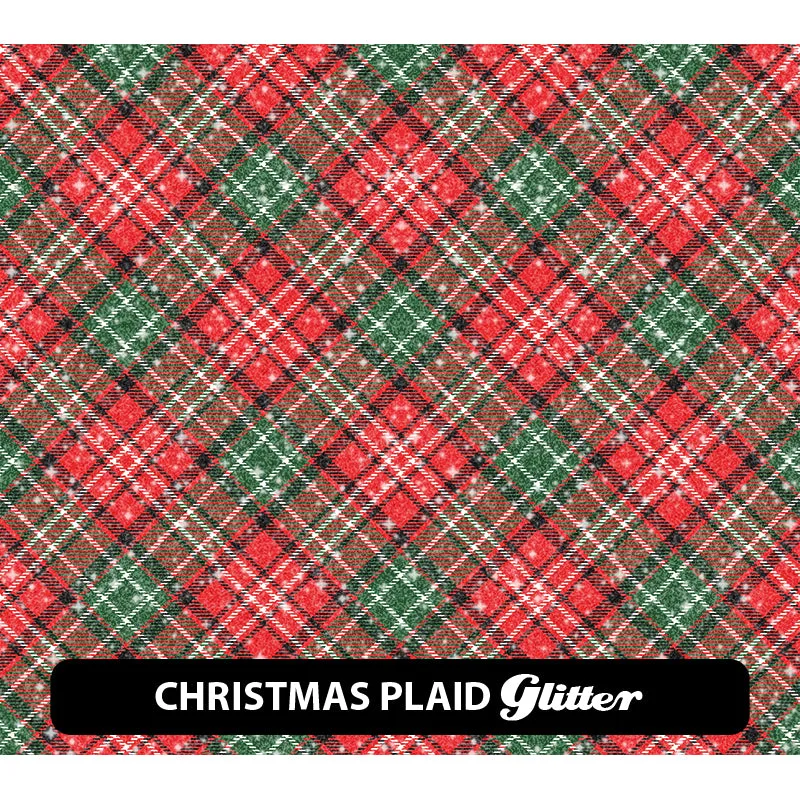 Christmas Glitter Patterned HTV (12" x 12")