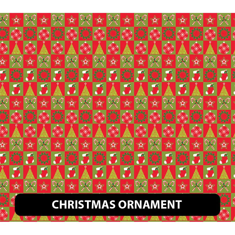 Christmas Puff Patterned HTV (12" x 12")