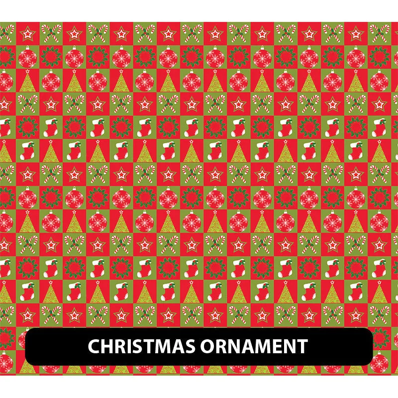 Christmas Puff Patterned HTV (18.5" x 12")