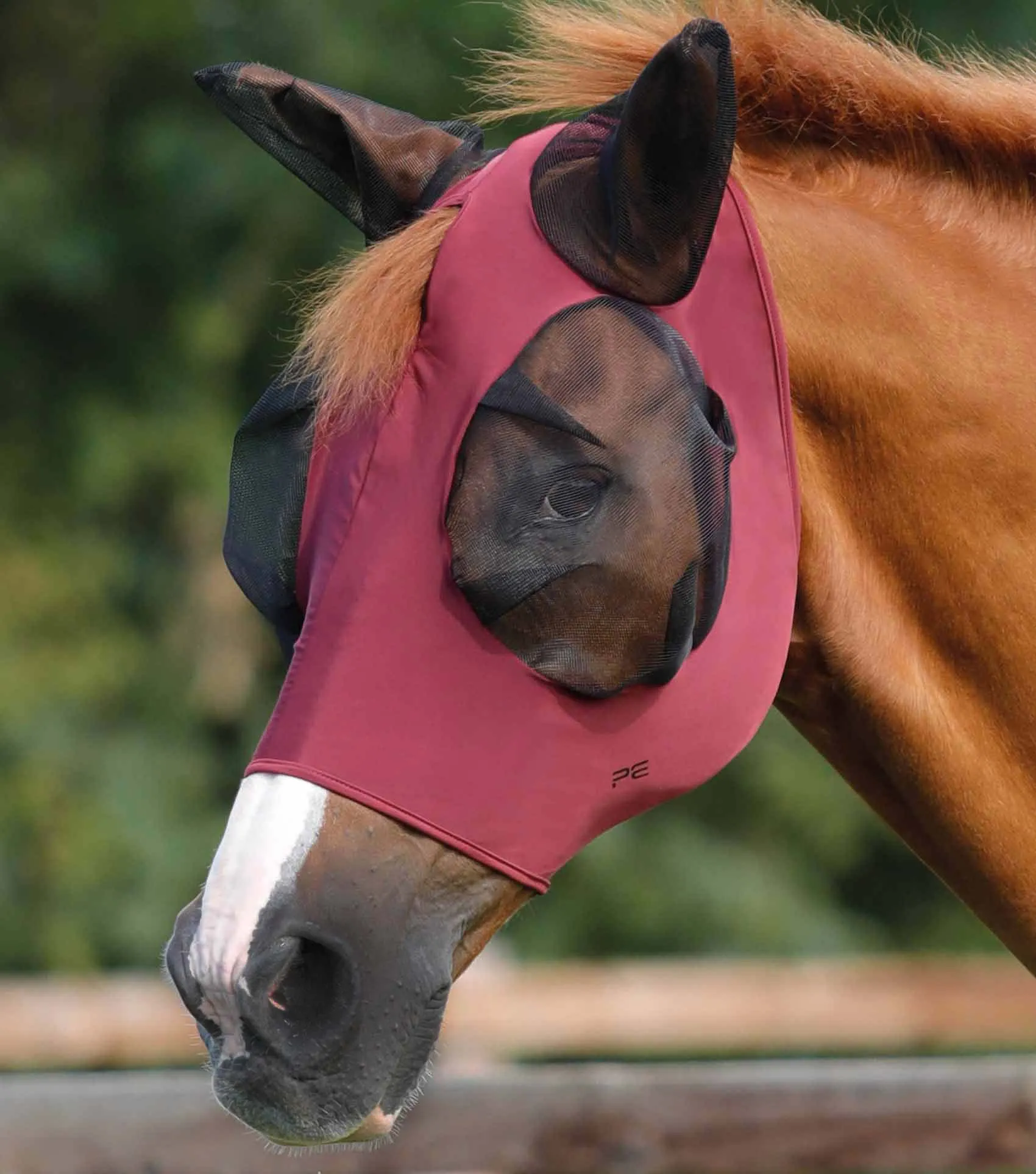 Comfort Tech Lycra Fly Mask Wine