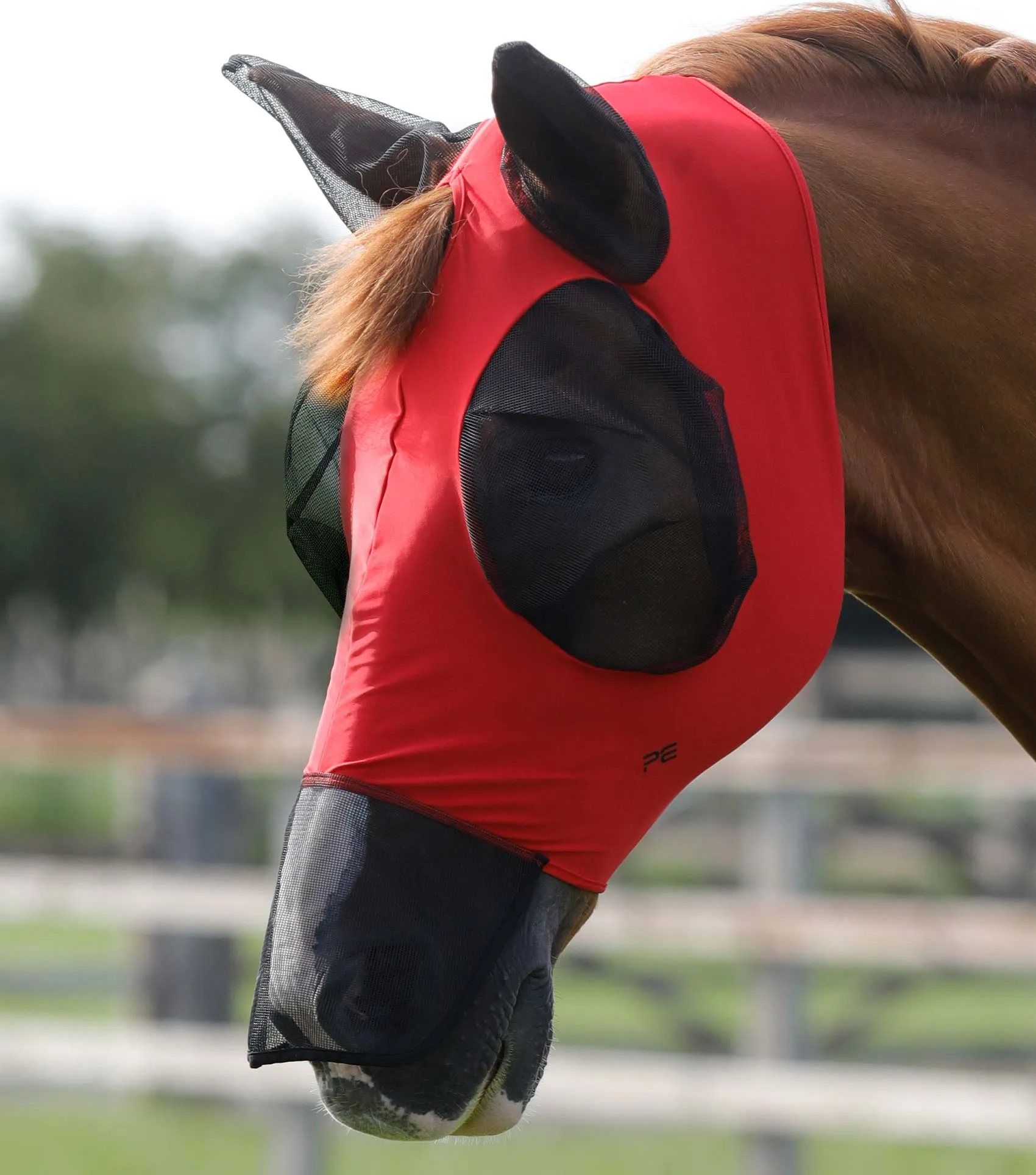 Comfort Tech Lycra Fly Mask Xtra Red