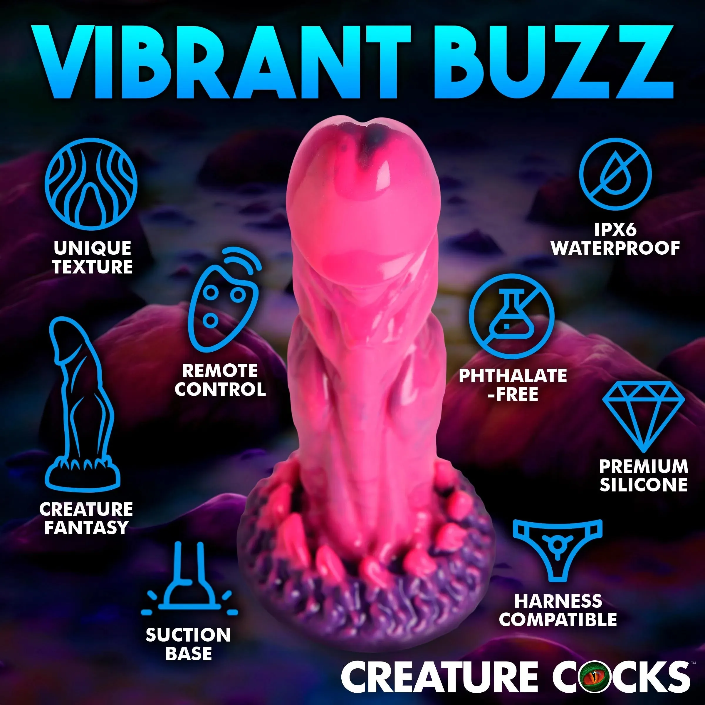 Creature Cocks Xenox Vibrating Dildo with Remote