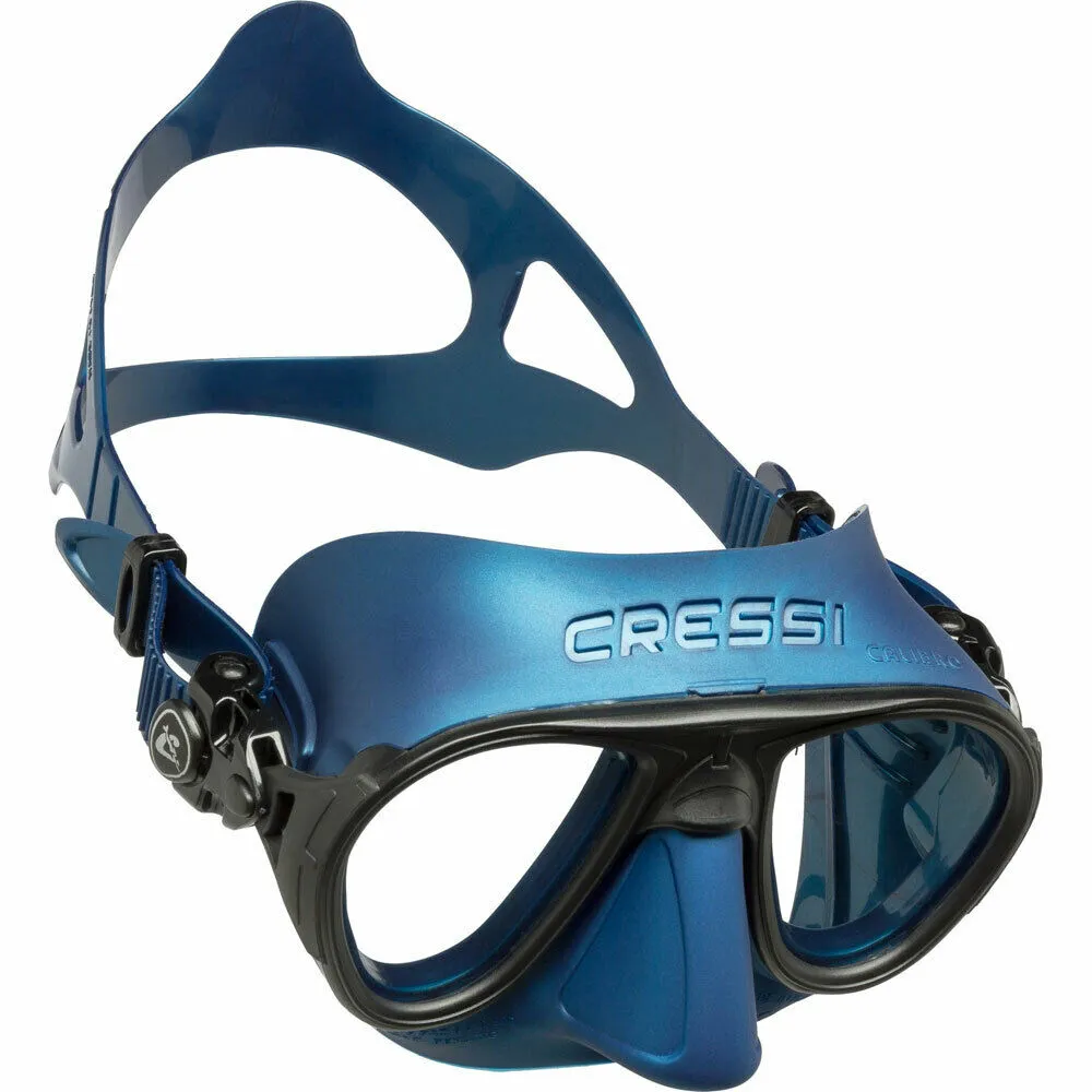 Cressi Calibro   Corsica Mask Set - Metal Blue